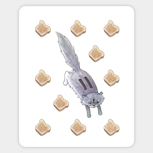 Toaster the Cat Sticker